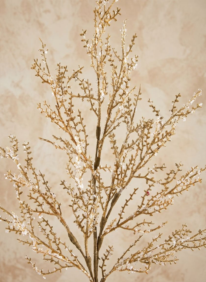 28in Long Gold Glitter Twig Spray Decor Jamali Garden