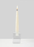 2in Tall Luxe Crystal Block Taper Glass Holder Decor Jamali Garden