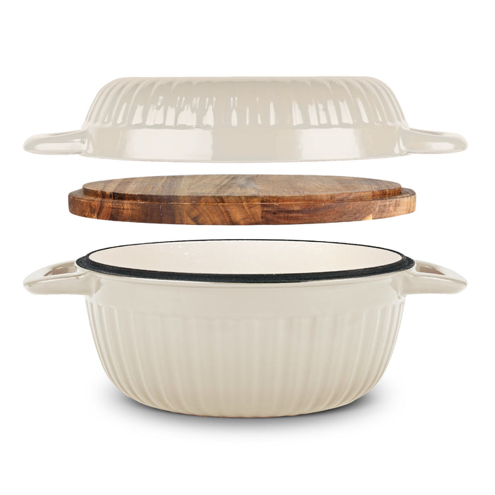 3-in-1 Enameled Cast Iron Multi-Oven with Trivet