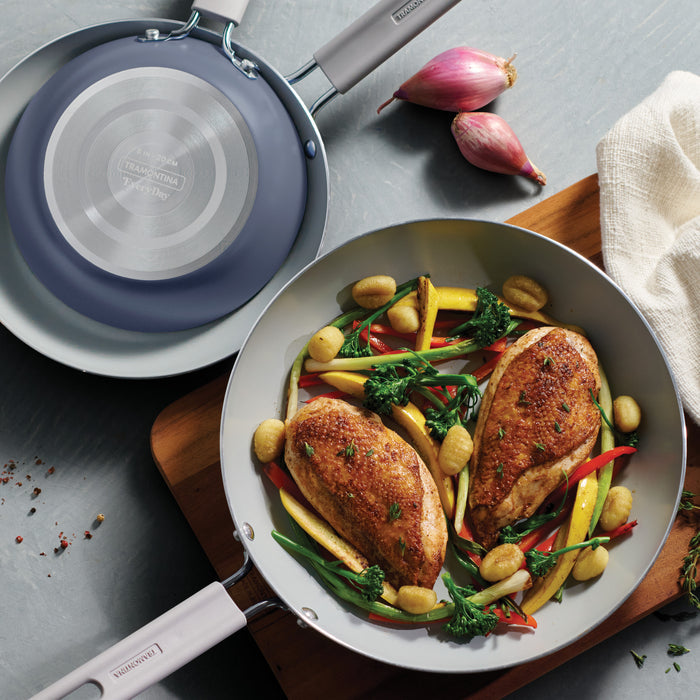3-Pack Ceramic Fry Pan Set – Bering Sea Blue