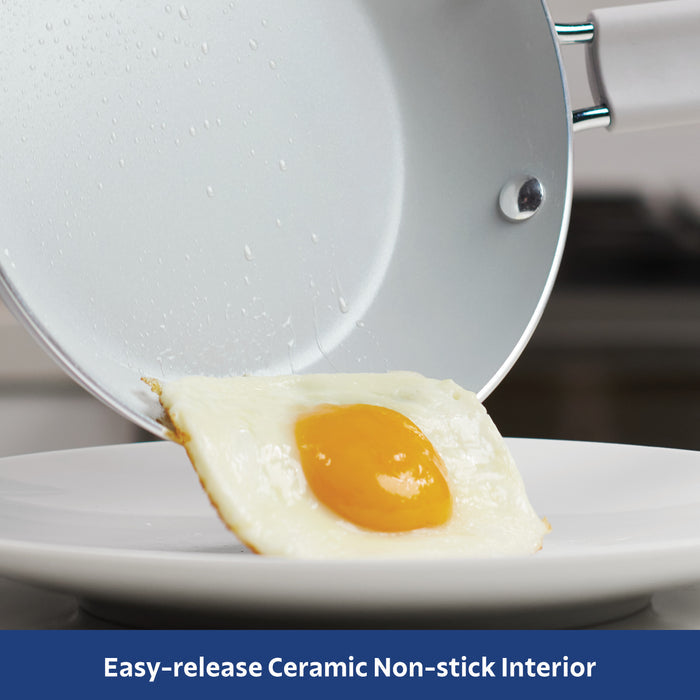 3-Pack Ceramic Fry Pan Set – Bering Sea Blue