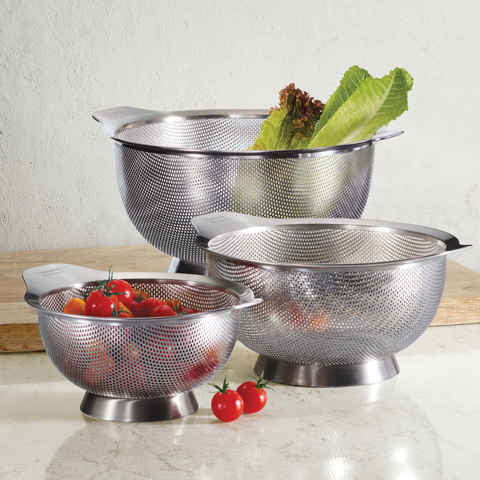 3 Pk Stainless Steel Colanders