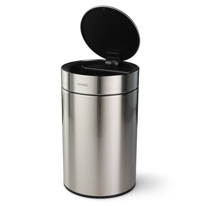 3.17 Gallon Stainless Steel Round Sensor Bin with SS Capped Lid