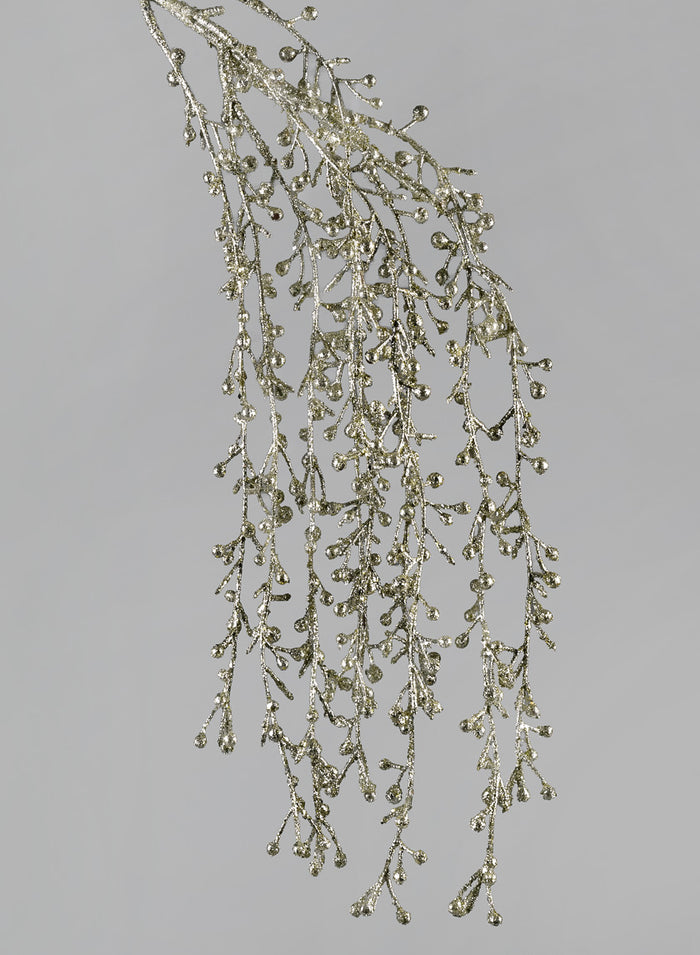 31in Long Champagne Glitter Berry Spray, Case of 12 Decor Jamali Garden