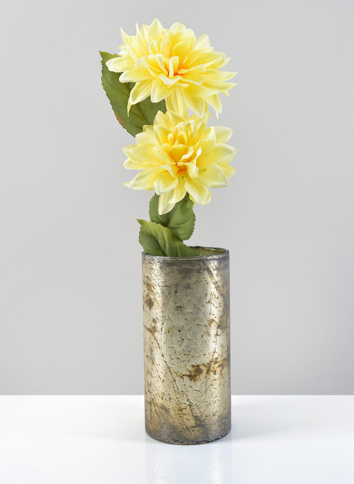 31in Long Double Yellow Dahlia Stem, Case of 12 Decor Jamali Garden