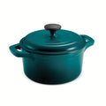 3.5 Quart Enameled Cast-Iron Round Dutch Oven - Teal