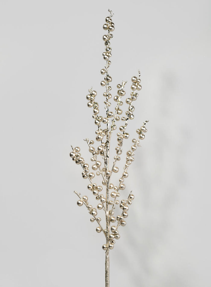35in Long Shiny Champagne Berry Spray, Case of 12 Decor Jamali Garden