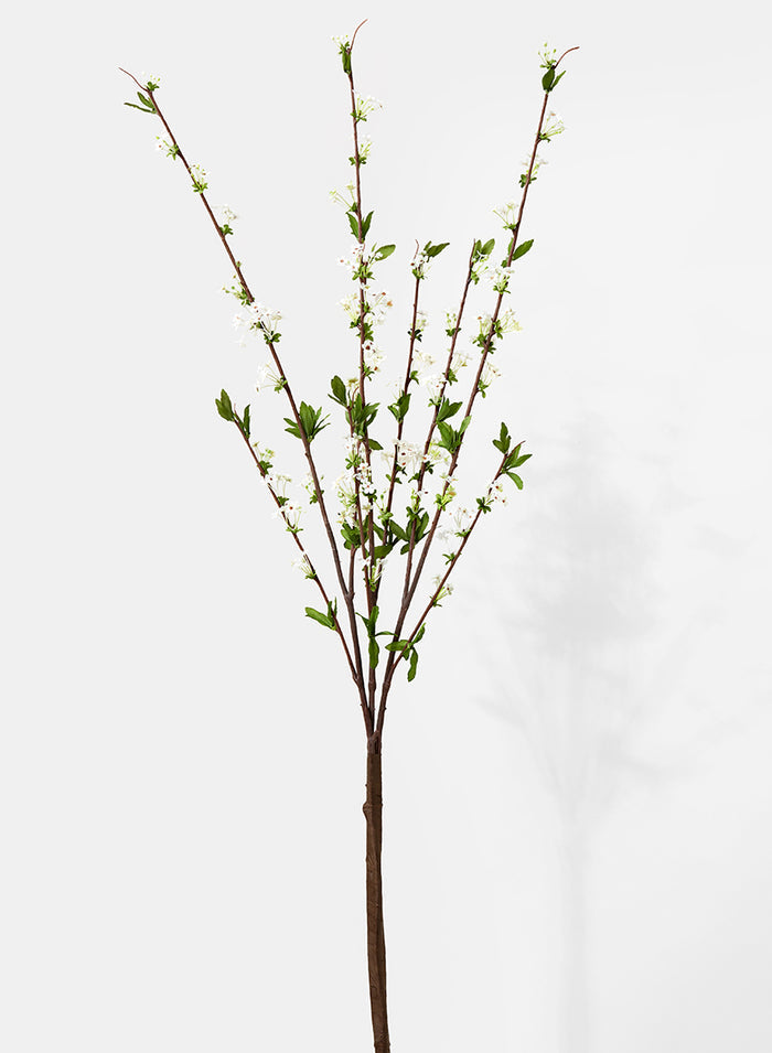 39in Long White Thunberg Spirea Spray, Case of 12 Decor Jamali Garden