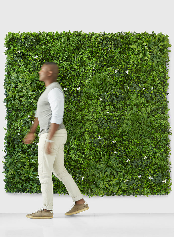 39in Square UV-Resistant Mixed Greens Mat Decor Jamali Garden