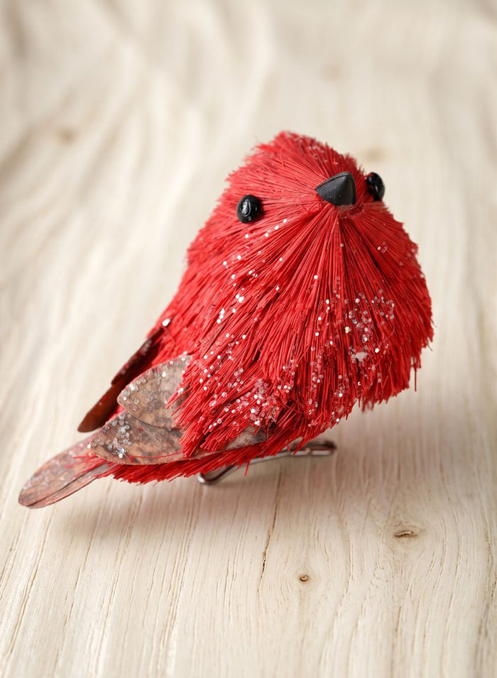 3in Long Rustic Red Forest Mini Birds, Case of 6 Decor Jamali Garden