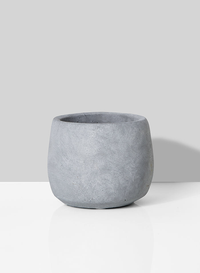 4 1/4in Tall Cement Fishbowl Vase Decor Jamali Garden