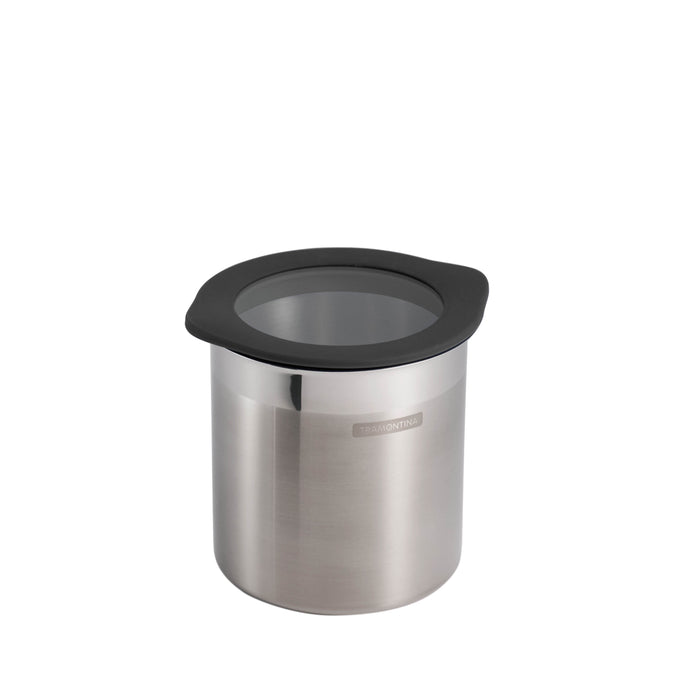 4 Piece Stainless Steel Canister Set - Black