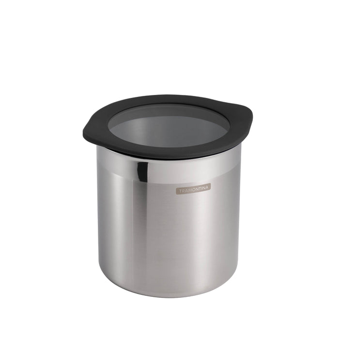 4 Piece Stainless Steel Canister Set - Black