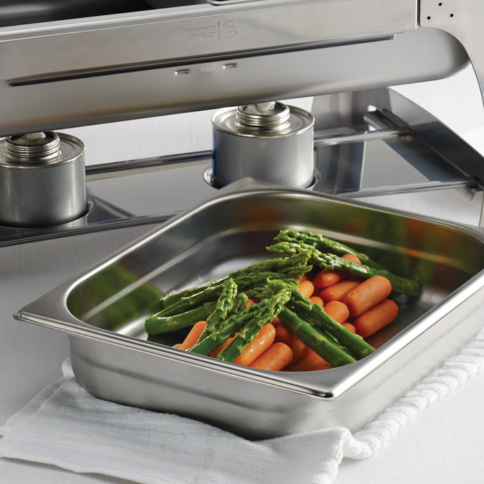 4.5 Quart Stainless Steel Covered Half Size Food Pan