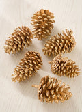 4.5in Long Large Golden Pinecone Decor Jamali Garden