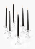 4.5in Tall Clear Glass Pillar Holder, Set of 6 Decor Jamali Garden