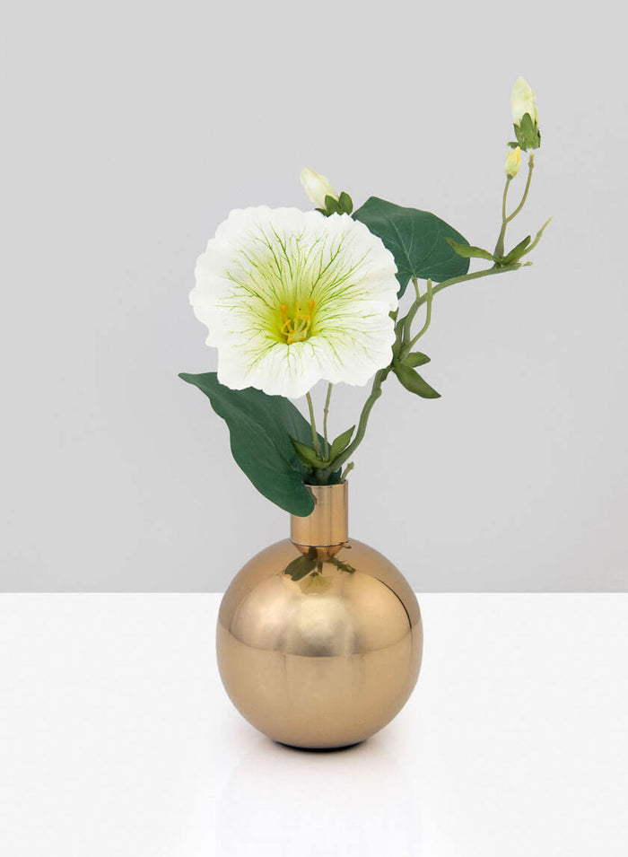 4.5in Tall Le Mans Gold Bud Stainless Steel Vase Decor Jamali Garden