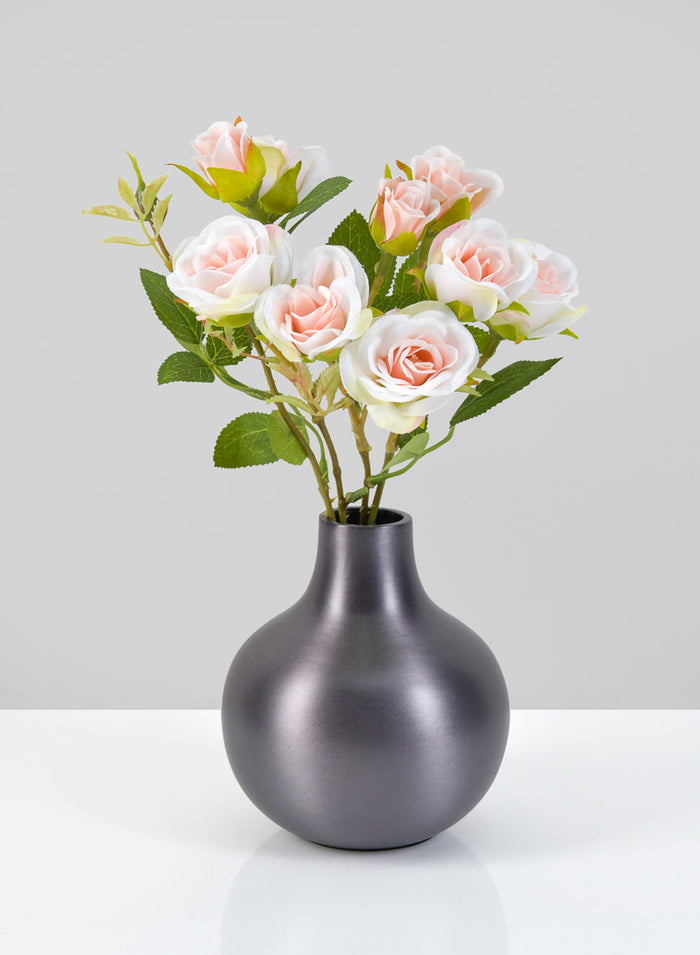 4.5in Tall Oviedo Platinum Mini Vase Decor Jamali Garden