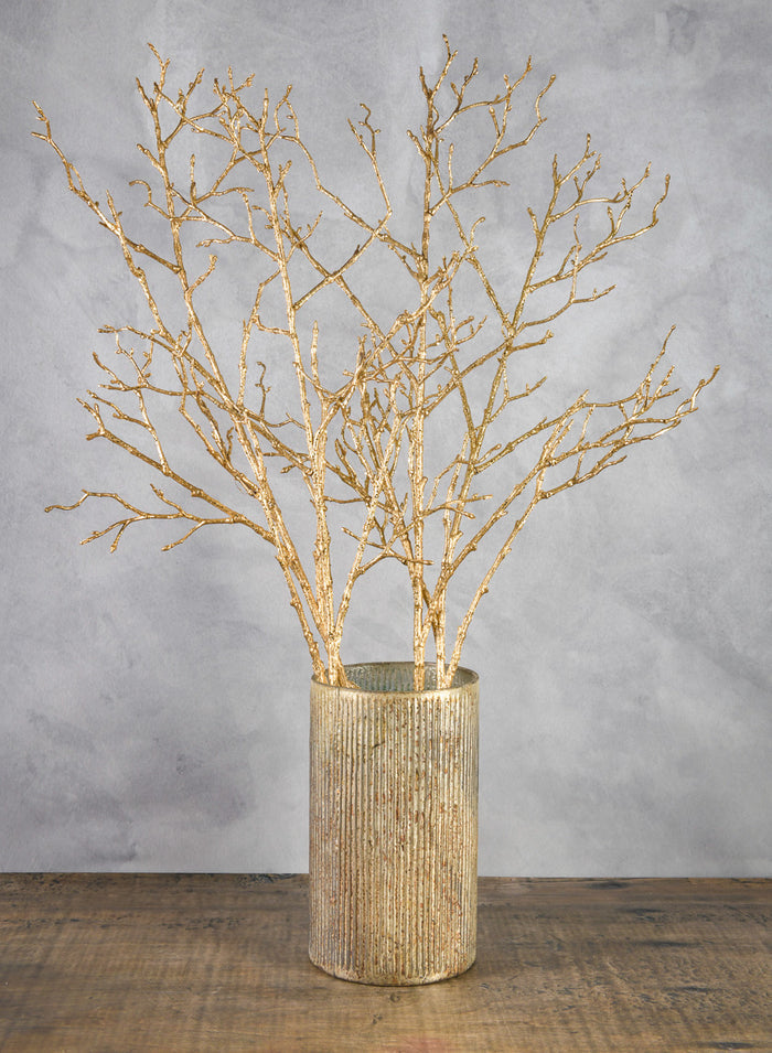 47in Long Glitter Painted Twig Branch Decor Jamali Garden