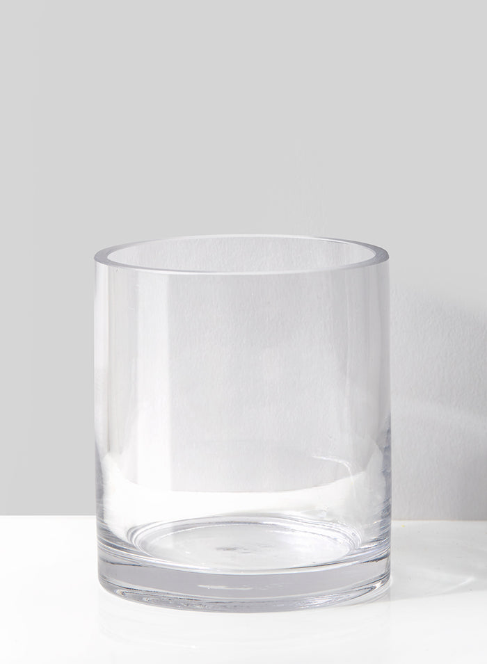 4in Tall Clear Glass Cylinder Vase Decor Jamali Garden