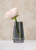 4in Tall Krustallos Luxe Smoke Grey Crystal Glass Vase, Mini Decor Jamali Garden