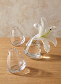 4in Tall Rolling Glass Bud Vase, Set of 4 Decor Jamali Garden