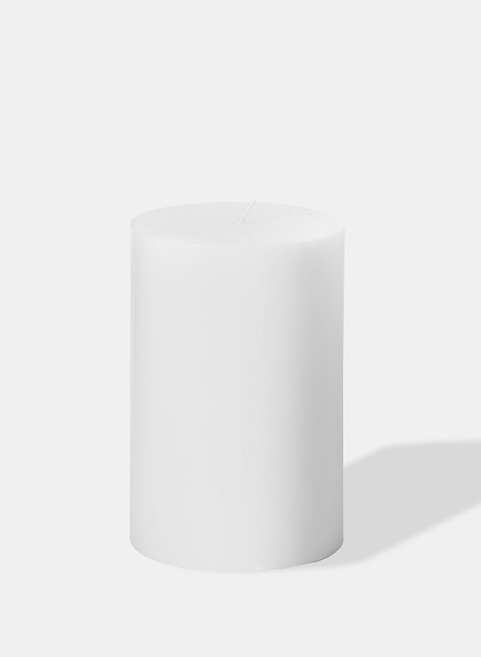 4in Tall White Pillar Candle Decor Jamali Garden