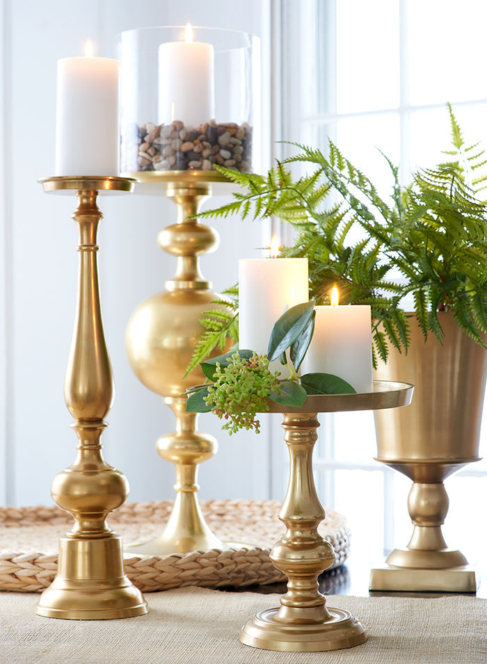 4in Tall White Pillar Candle Decor Jamali Garden