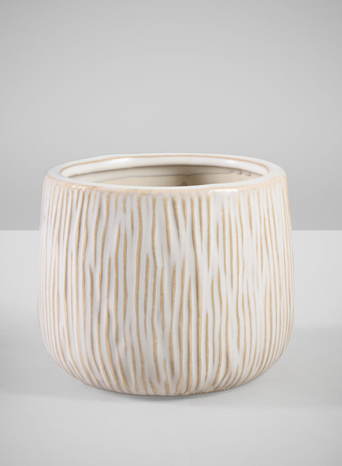 4in Wide Faro Aged White Ceramic Bowl Decor Jamali Garden