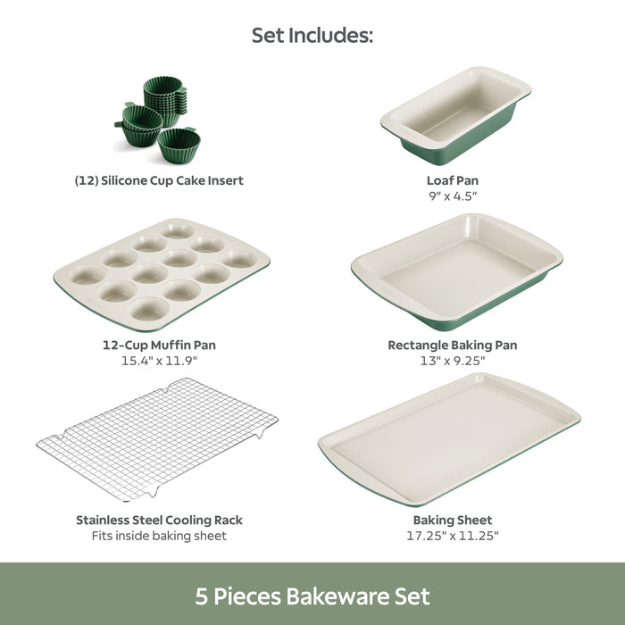 5 Piece Ceramic Bakeware Set