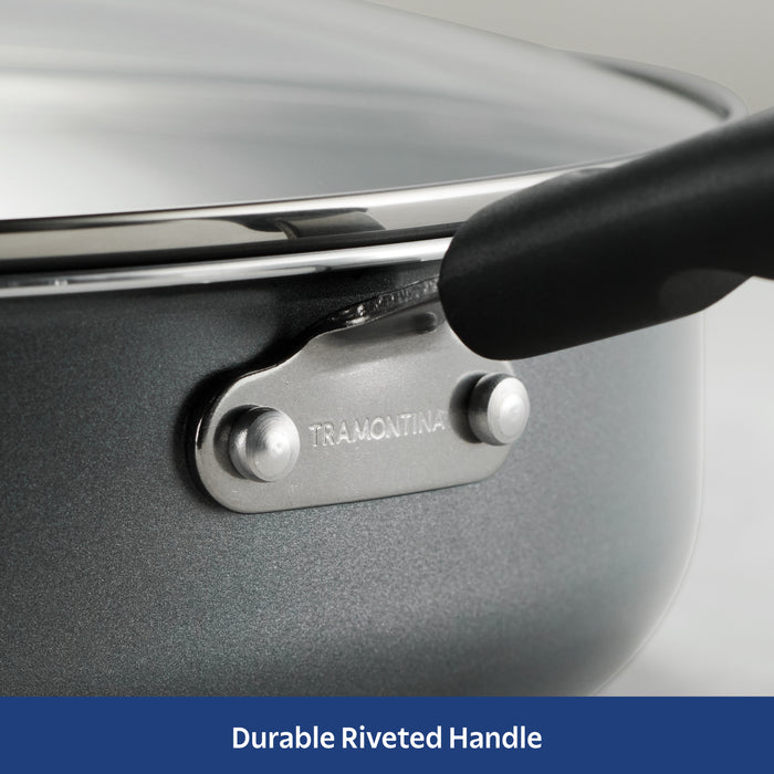 5 Quart Ceramic Nonstick Jumbo Cooker, Steel Gray