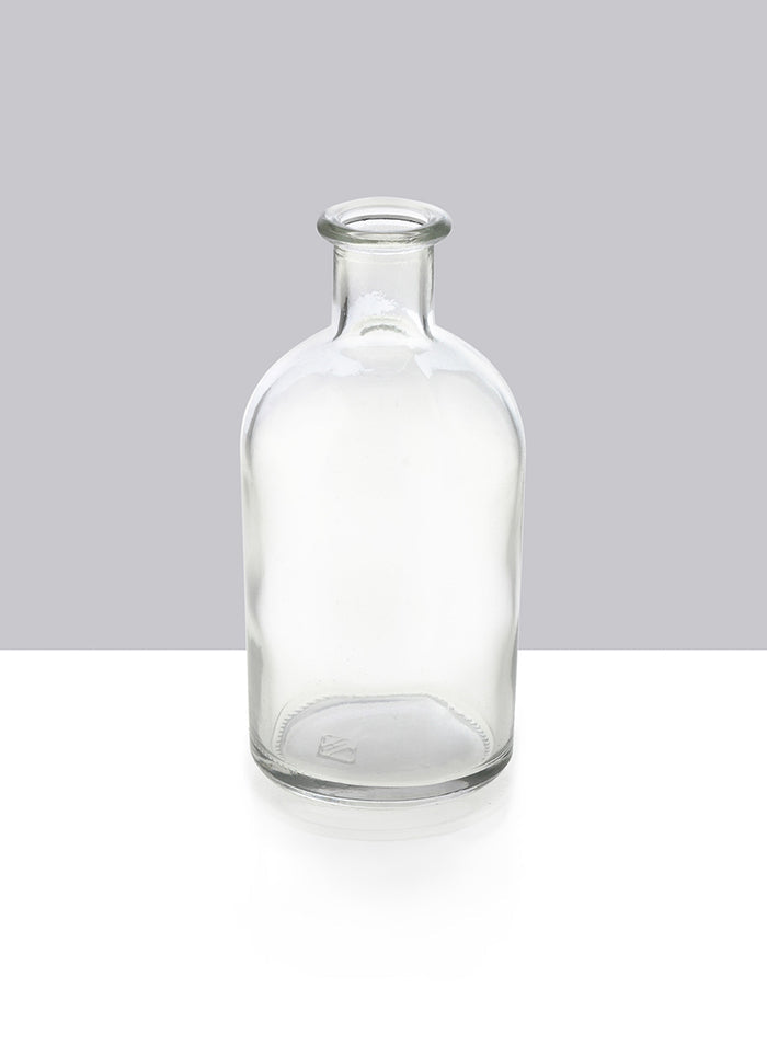 5.25in Tall Clear Medicine Bottle Bud Glass Vase, Set of 6 Decor Jamali Garden