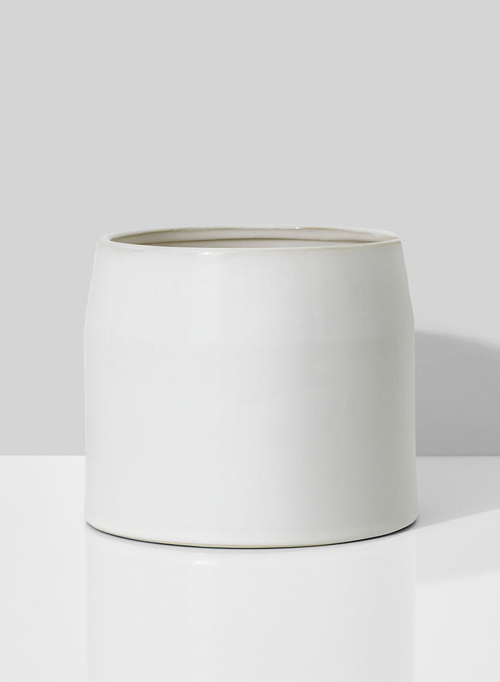5.25in Tall White Ceramic Potter's Bowl Decor Jamali Garden