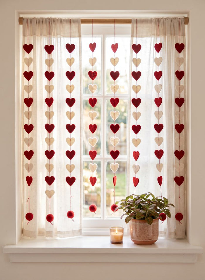 55in Long Mini Heart Garland Decor Jamali Garden