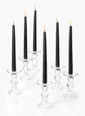 5.5in Tall Clear Glass Pillar Holder, Set of 6 Decor Jamali Garden