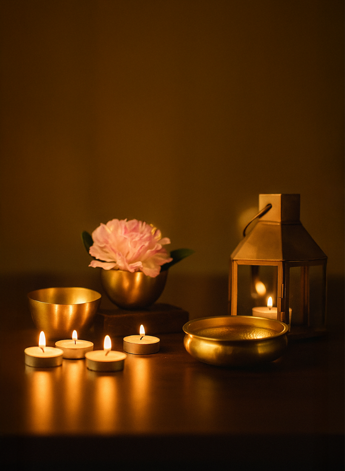 4.25in Wide Iron Gold Mini Bowls, Set of 4 Decor Jamali Garden