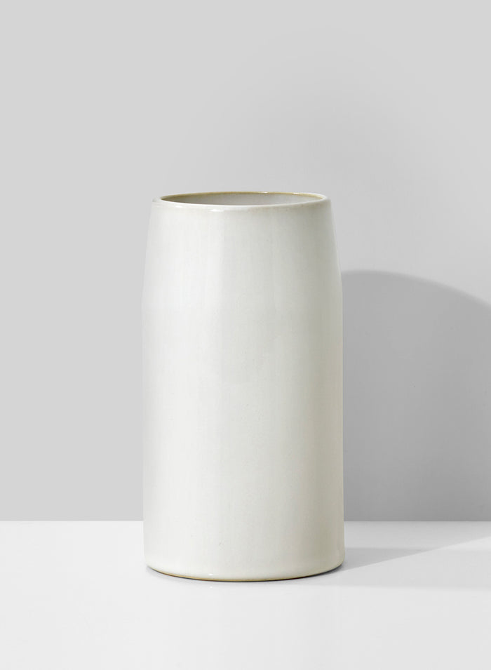 5.5in Tall White Ceramic Potter's Vase Decor Jamali Garden