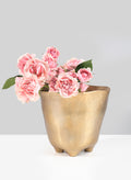 5.75in Tall Casablanca Gold Aluminum Vase Decor Jamali Garden