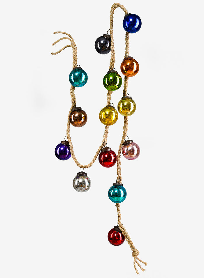 5ft Long Multi-color Glass Ball Garland Decor Jamali Garden