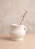 5in Tall Bardot Sand White Ceramic Pitcher Vase Decor Jamali Garden