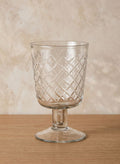5in Tall Diamond Cut Glass Pedestal Vase Decor Jamali Garden