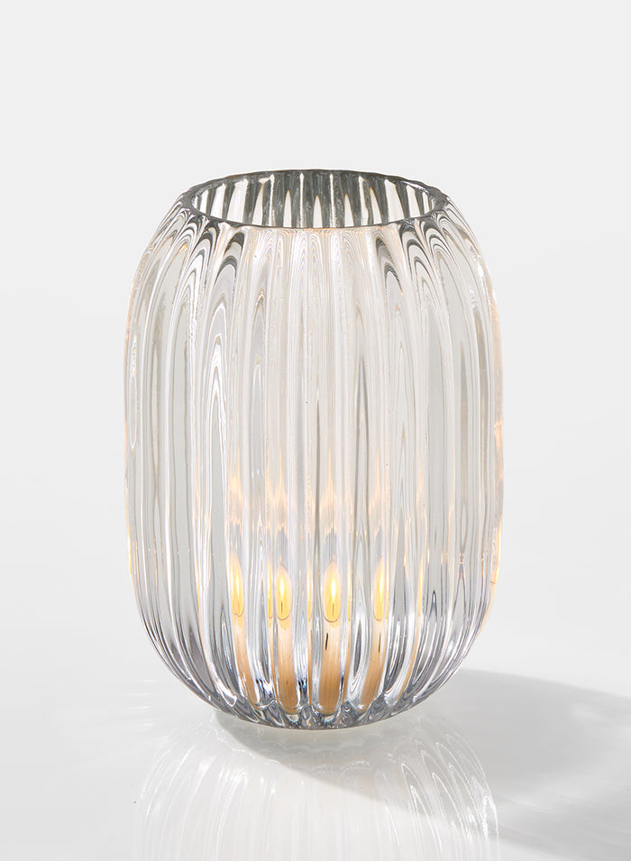 5in Tall Optical Clear Glass Votive Holder Decor Jamali Garden