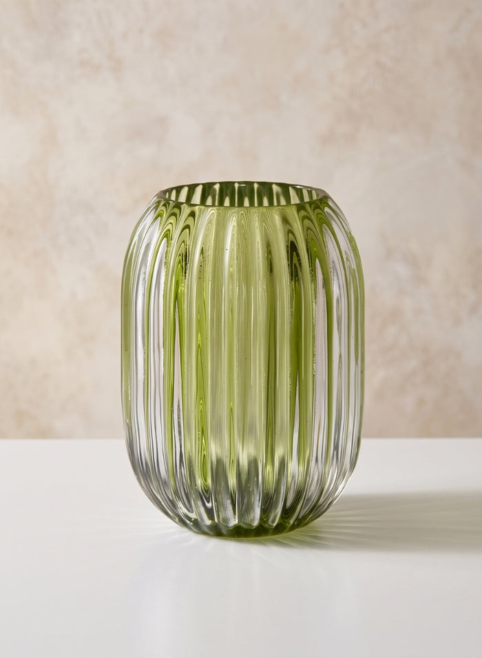 5in Tall Optical Glass Votive Holder Decor Jamali Garden