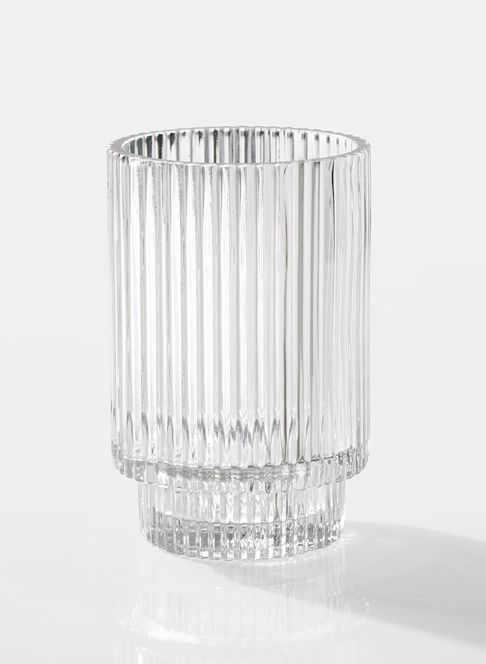 5in Tall Pleated Glass Votive Holder Decor Jamali Garden