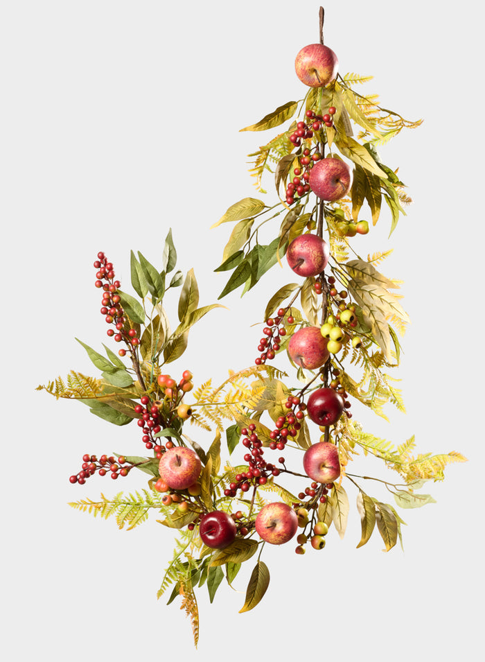 60in Long Autumn Harvest Festive Garland with Apples Decor Jamali Garden