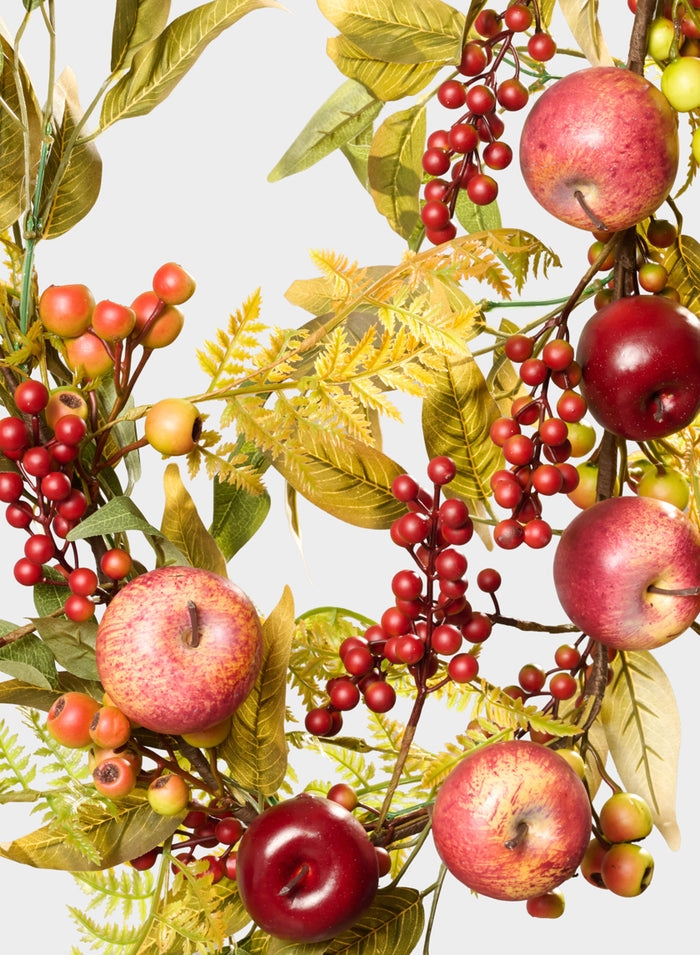 60in Long Autumn Harvest Festive Garland with Apples Decor Jamali Garden