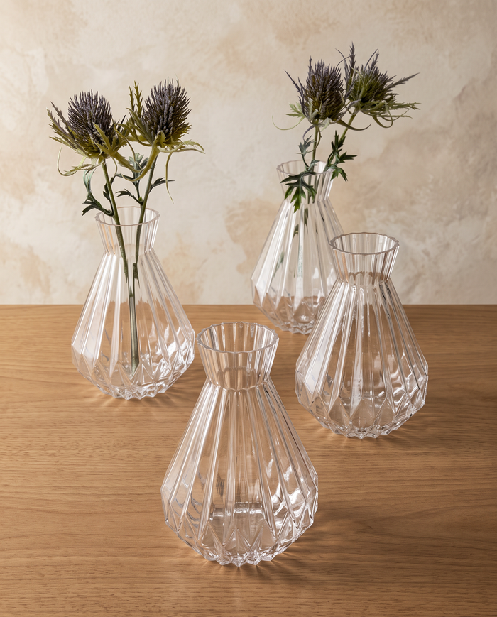 6.5in Tall Bonbon Glass Vase, Set of 4