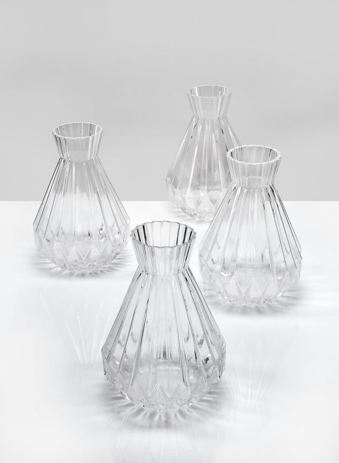 6.5in Tall Bonbon Glass Vase, Set of 4 Decor Jamali Garden