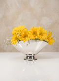 6.5in Wide Nickel Oval Bowl Decor Jamali Garden