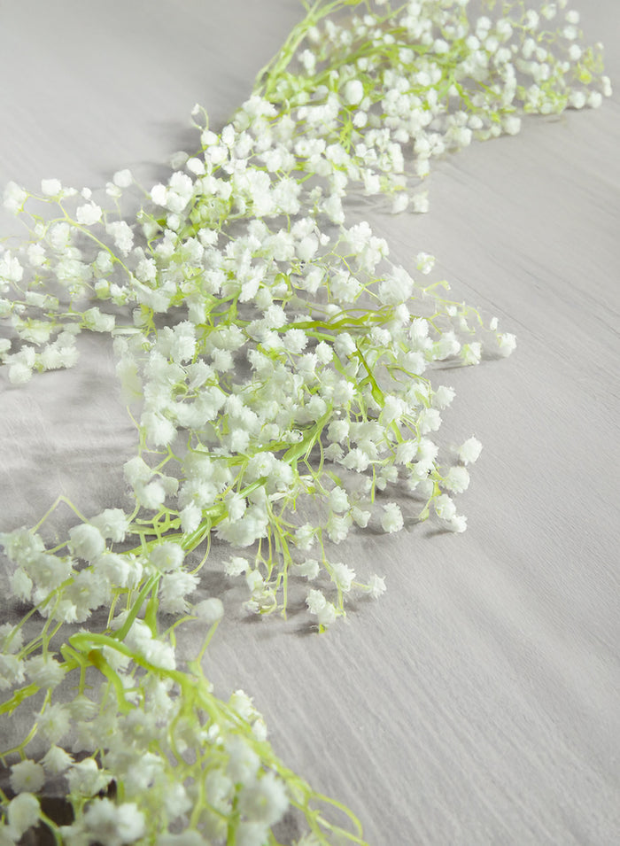6ft Long Gypsophilia Baby's Breath Gardand, Case of 12 Decor Jamali Garden